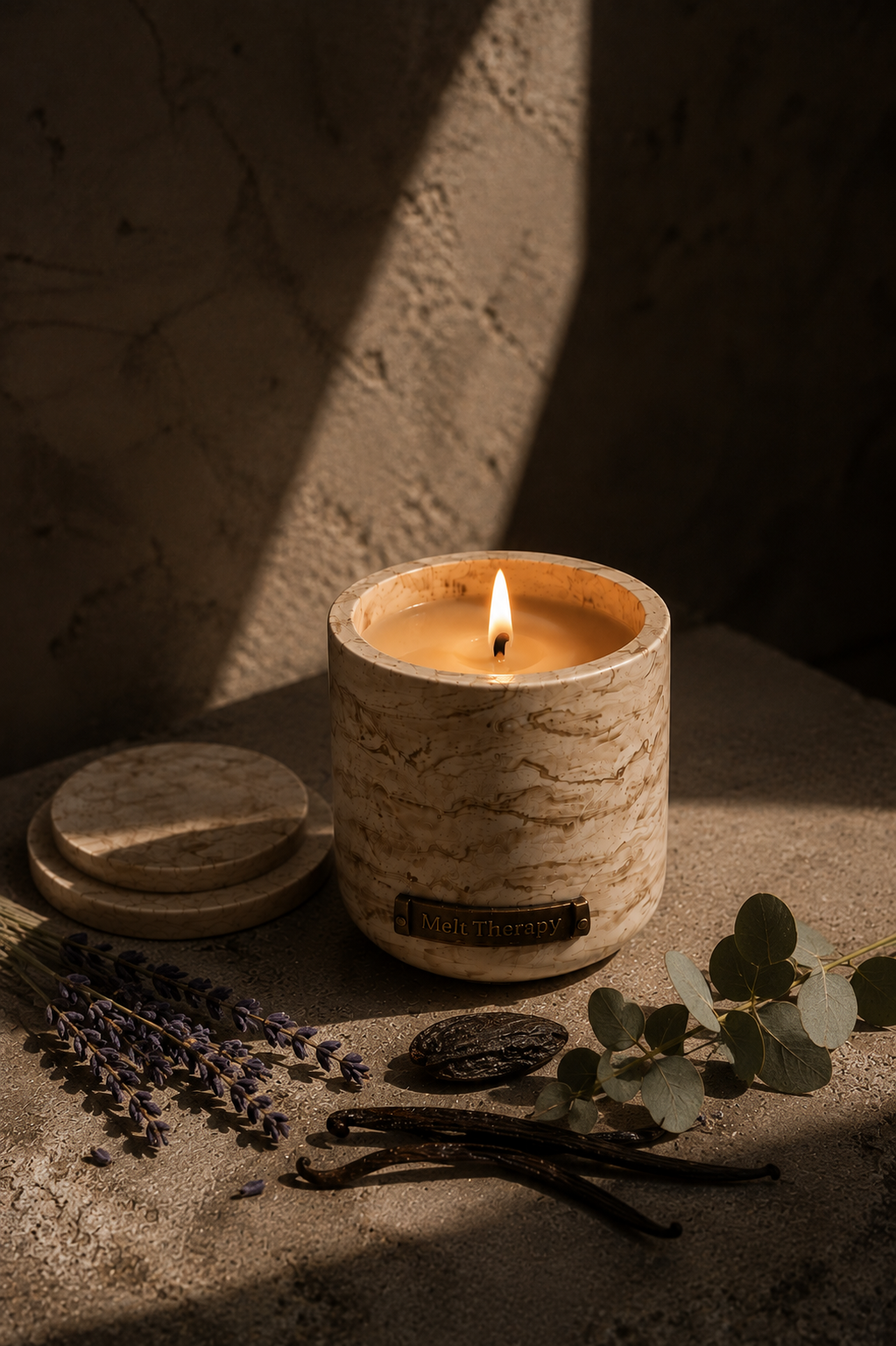 Indulge in Tranquility with Our Luxury Tonka Bean Candle - Ciúnas - Melt Therapy.